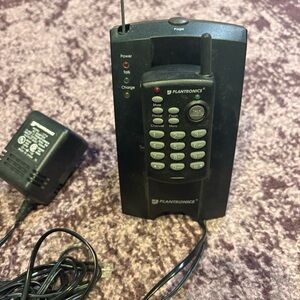 Vintage Plantronics Cordless Headset Telephone Adapter Model CT10 Retro Battery